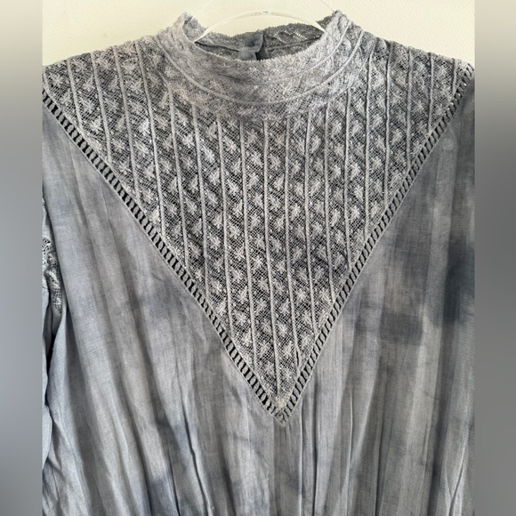 Love Shack Fancy - Viola Dress in Pacific Indigo Hand Dye - Picture 6 of 8